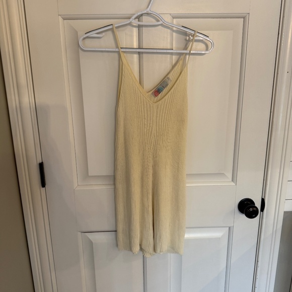 Free People Nola Sweater Romper in Gardenia 45219 - Picture 5 of 14